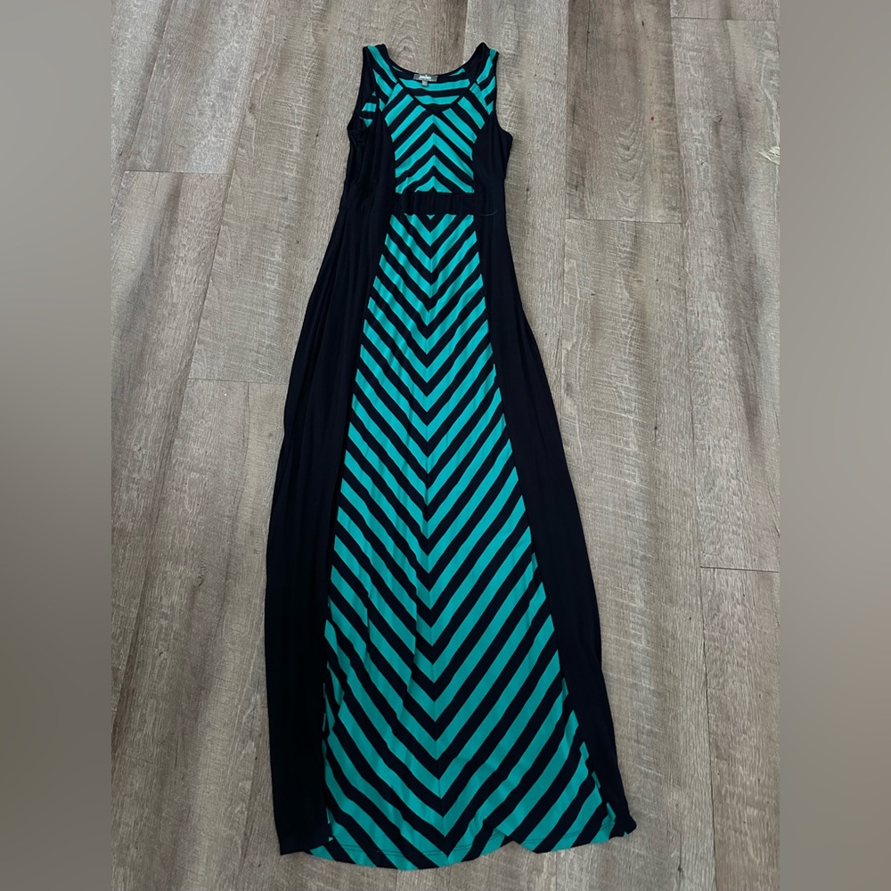 Neiman Marcus Blue Sheath Dress Sleeveless Scoop Neck
